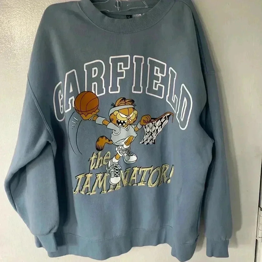 H&M Garfield over size crew sweater